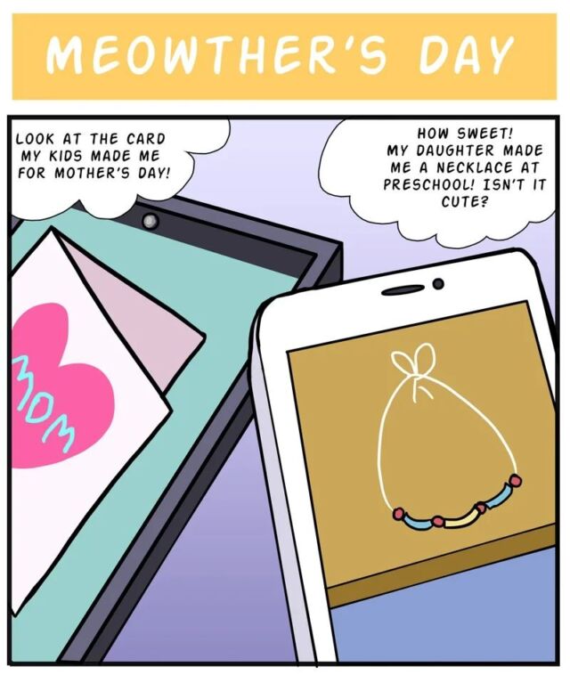 To all the moms of 4 legged children, this one goes out to you.
Happy Mothers Day

#mothersday #catparents #cats #catcomic #cats